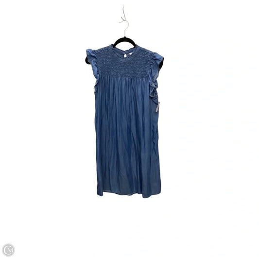 Top Sleeveless By Crown And Ivy In Blue Denim, Size: L
