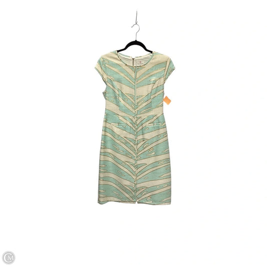 Dress Casual Midi By Julie Brown In Blue & Cream, Size: S