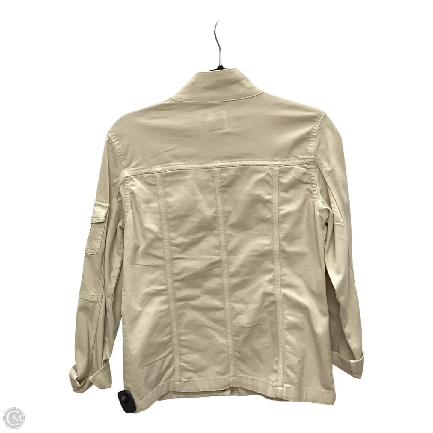 Jacket Denim By Clothes Mentor In Cream Denim, Size: S