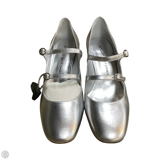Shoes Designer By Stuart Weitzman In Silver, Size: 8.5