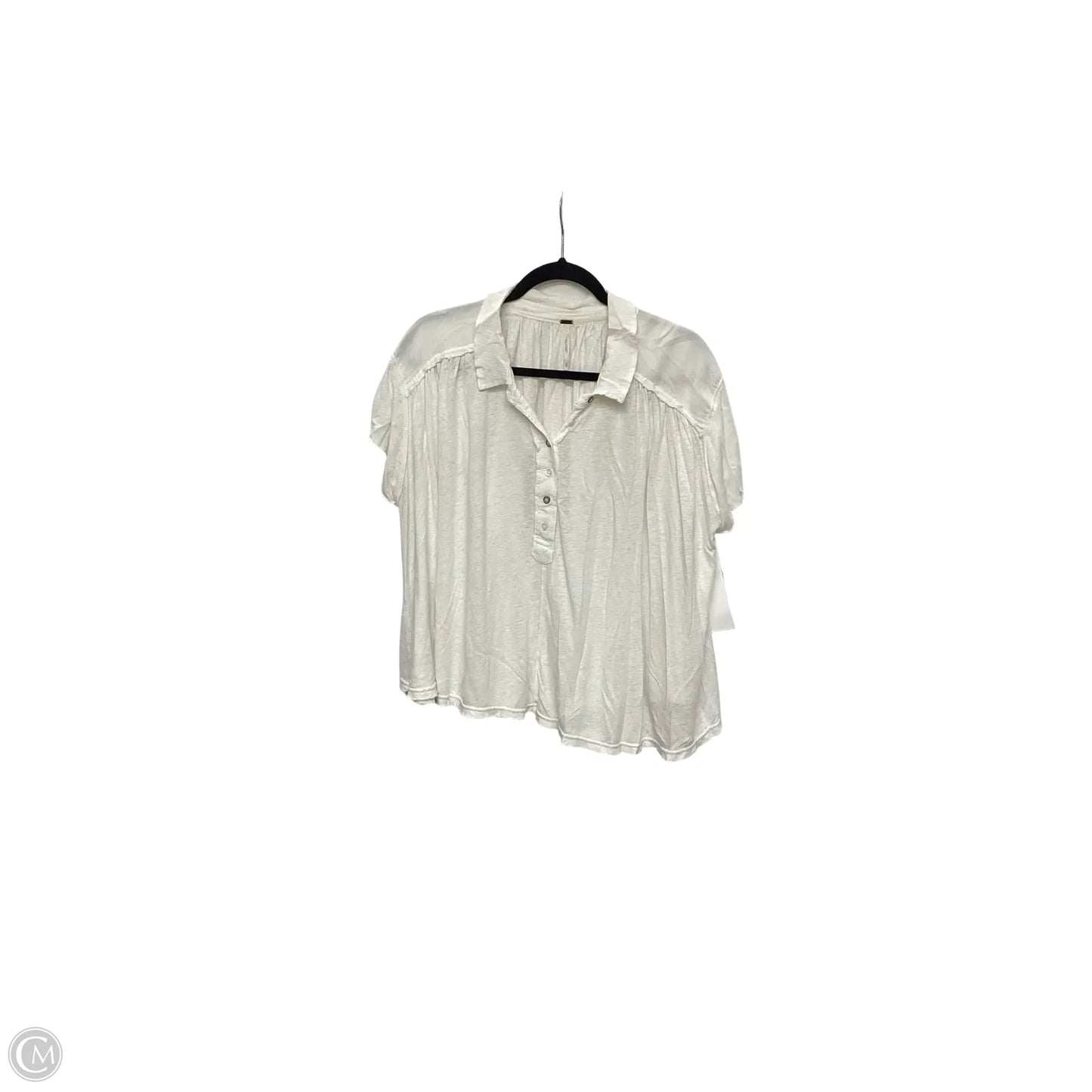 Blouse Short Sleeve By Free People In White, Size: M