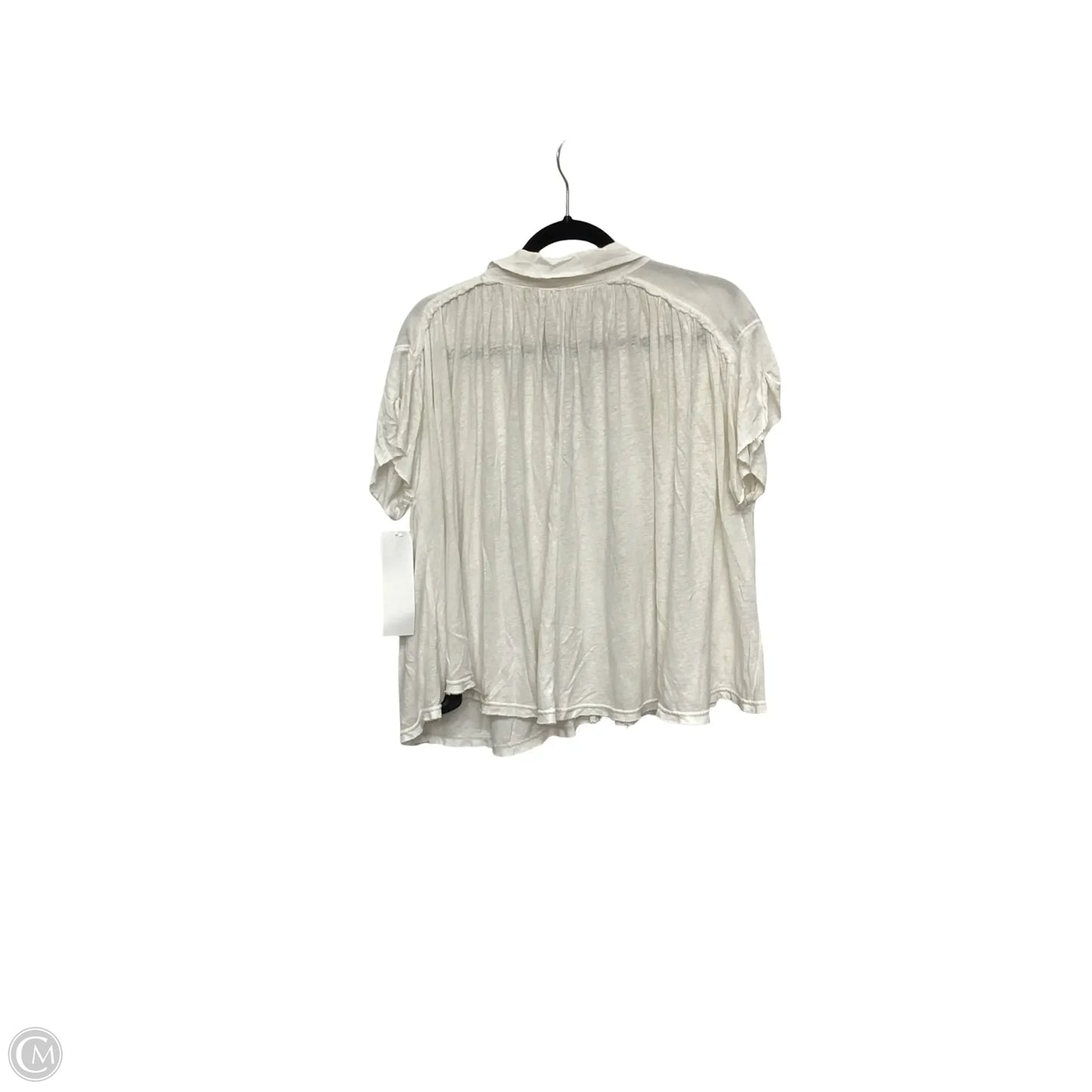 Blouse Short Sleeve By Free People In White, Size: M