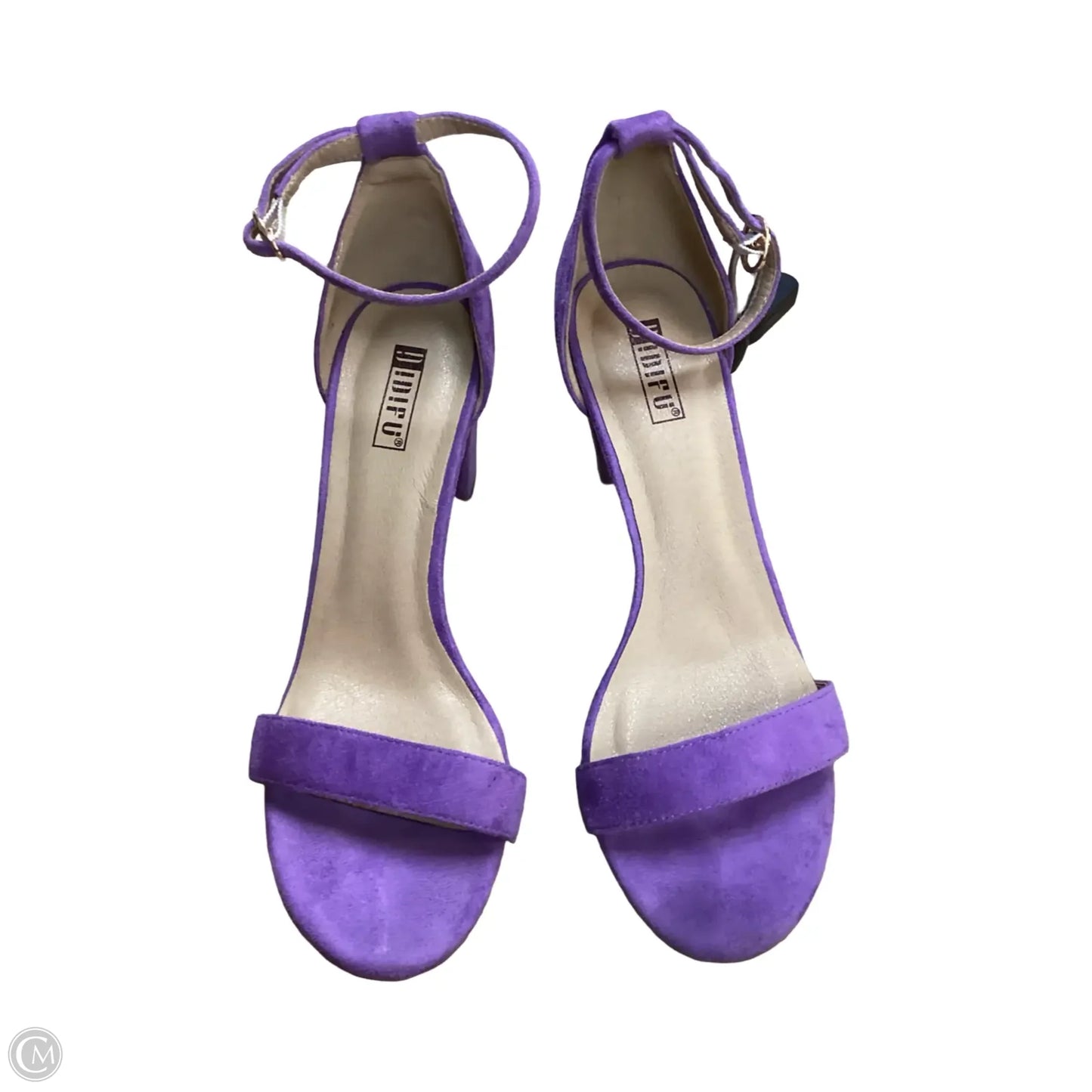 Sandals Heels Block By Clothes Mentor In Purple, Size: 8.5