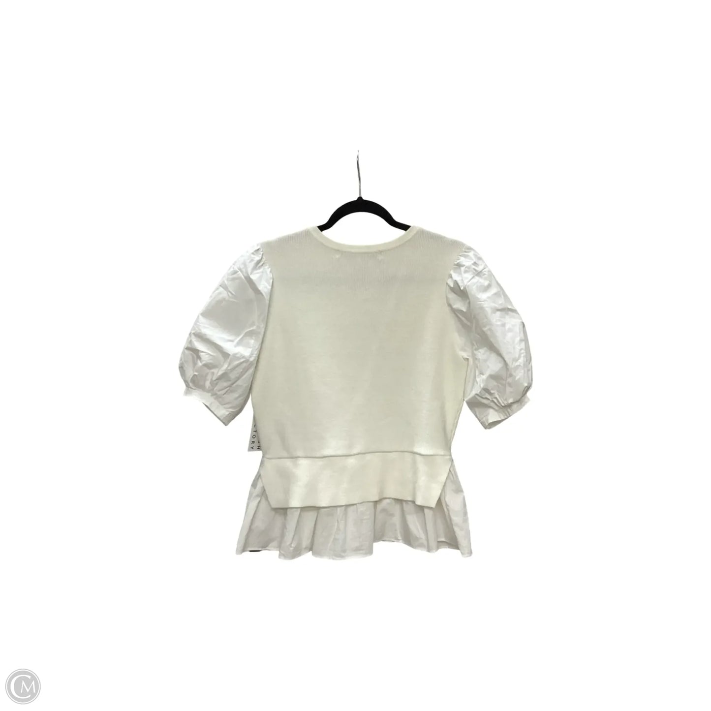 Blouse Short Sleeve By English Factory In Cream, Size: M