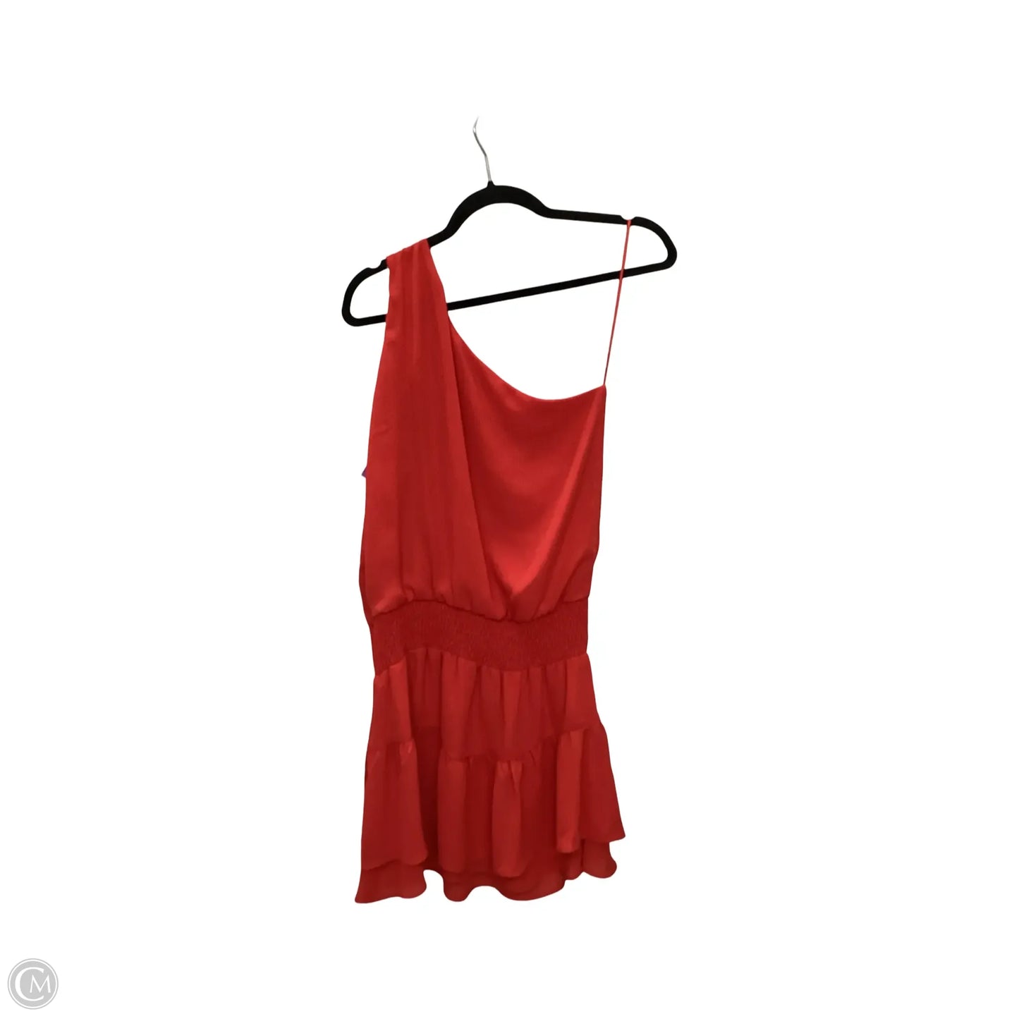 Designer Dress Casual Short By Krisa In Red, Size: S