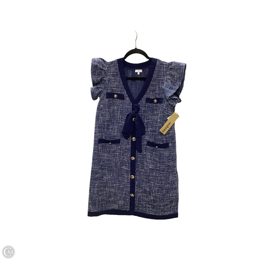 Designer Dress Casual Short By Voy In Blue, Size: S