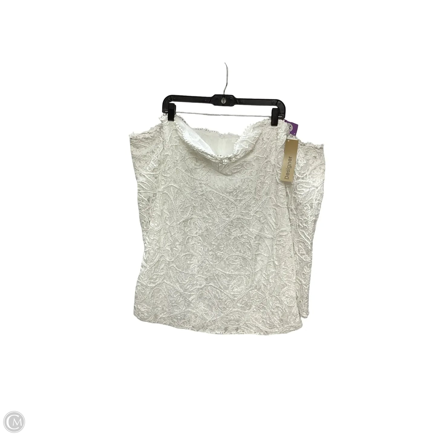 Designer Blouse Long Sleeve By 12th Tribe In White, Size: L