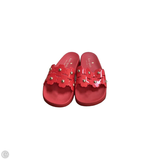 Sandals Designer By Kate Spade In Red, Size: 7