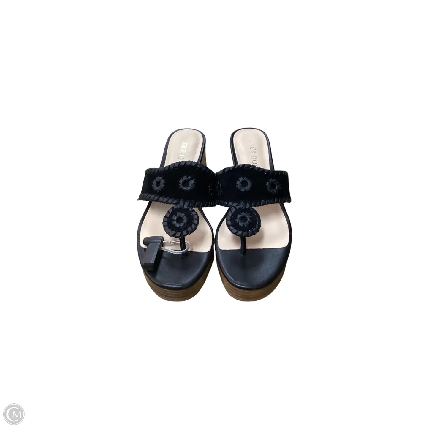 Sandals Heels Platform By Jack Rogers In Black, Size: 6.5