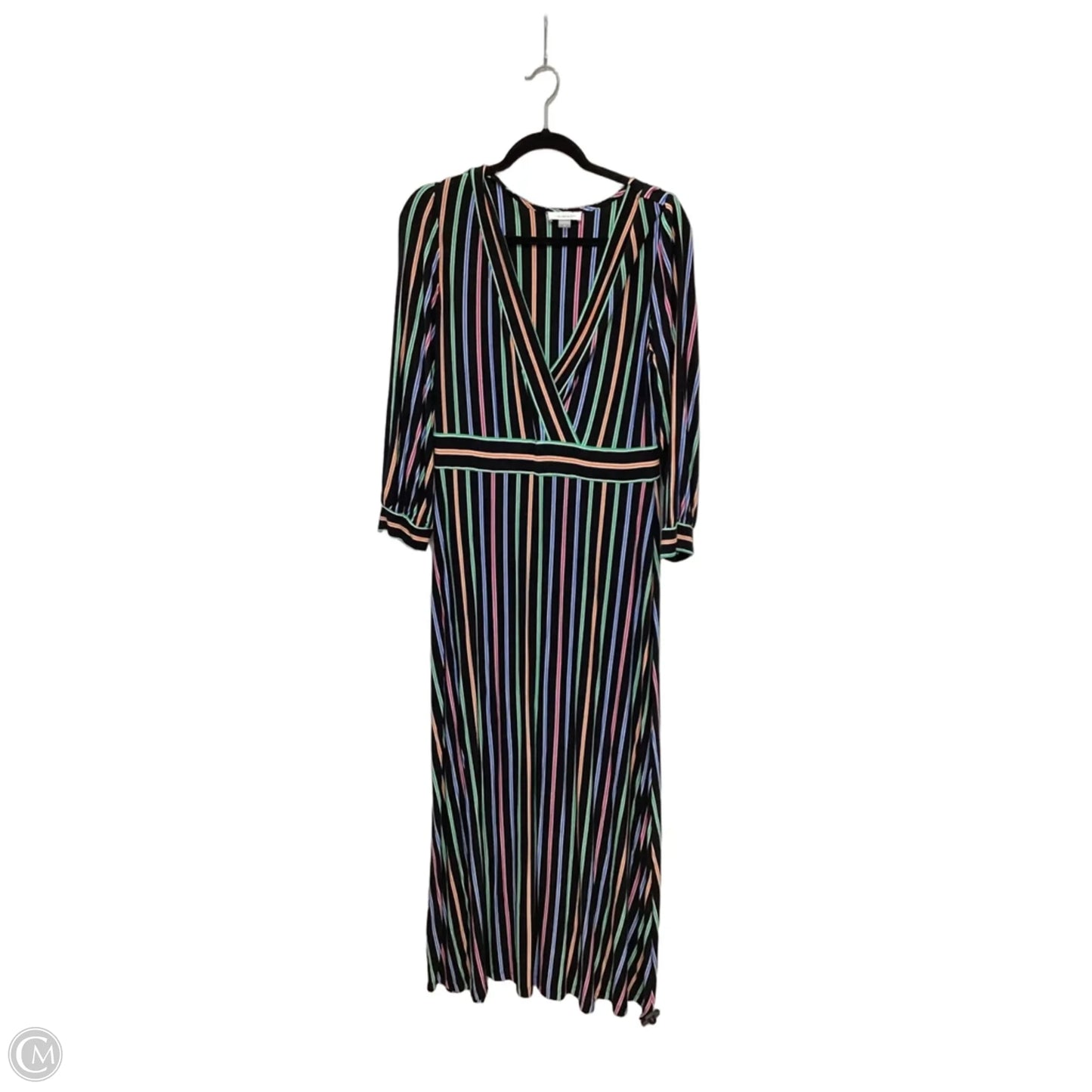 Dress Casual Maxi By Calvin Klein In Striped Pattern, Size: 10