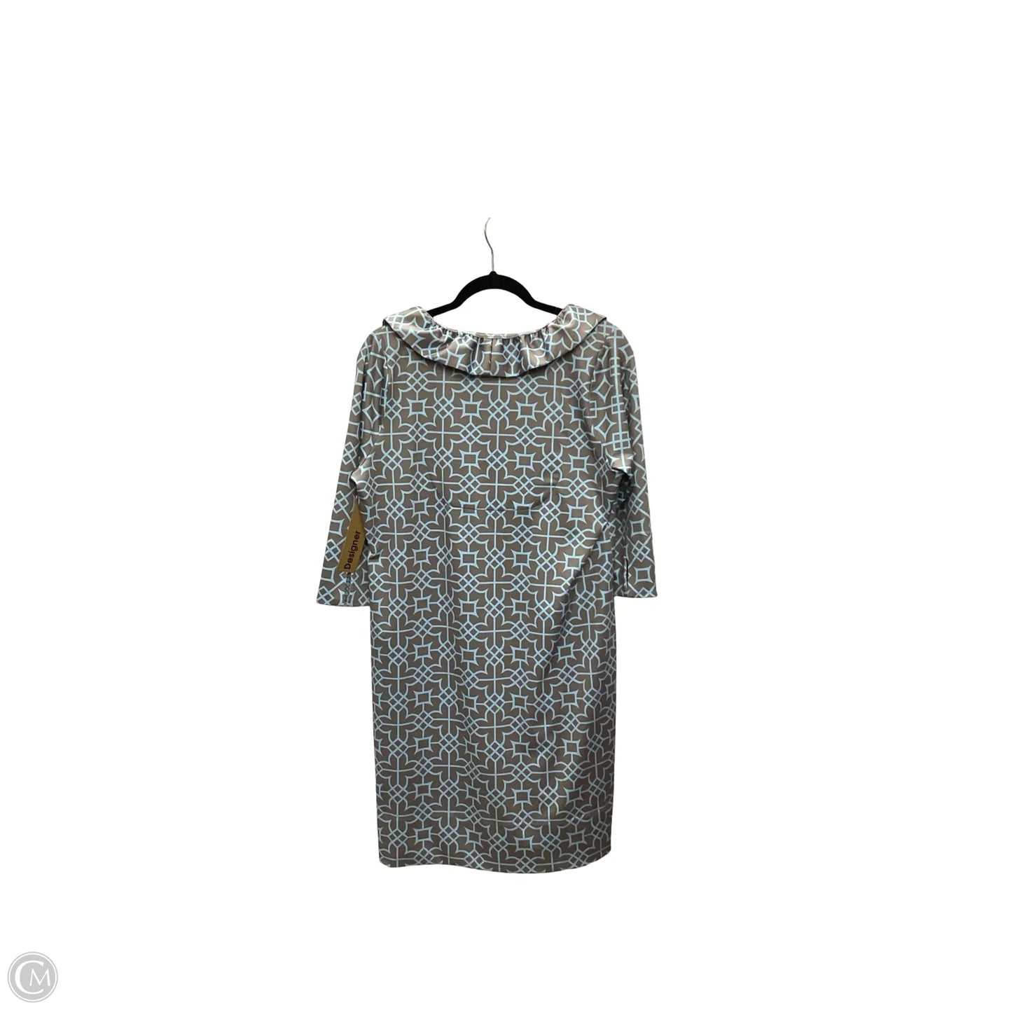 Designer Dress Casual Short By Gretchen Scott In Geometric Pattern, Size: Xl