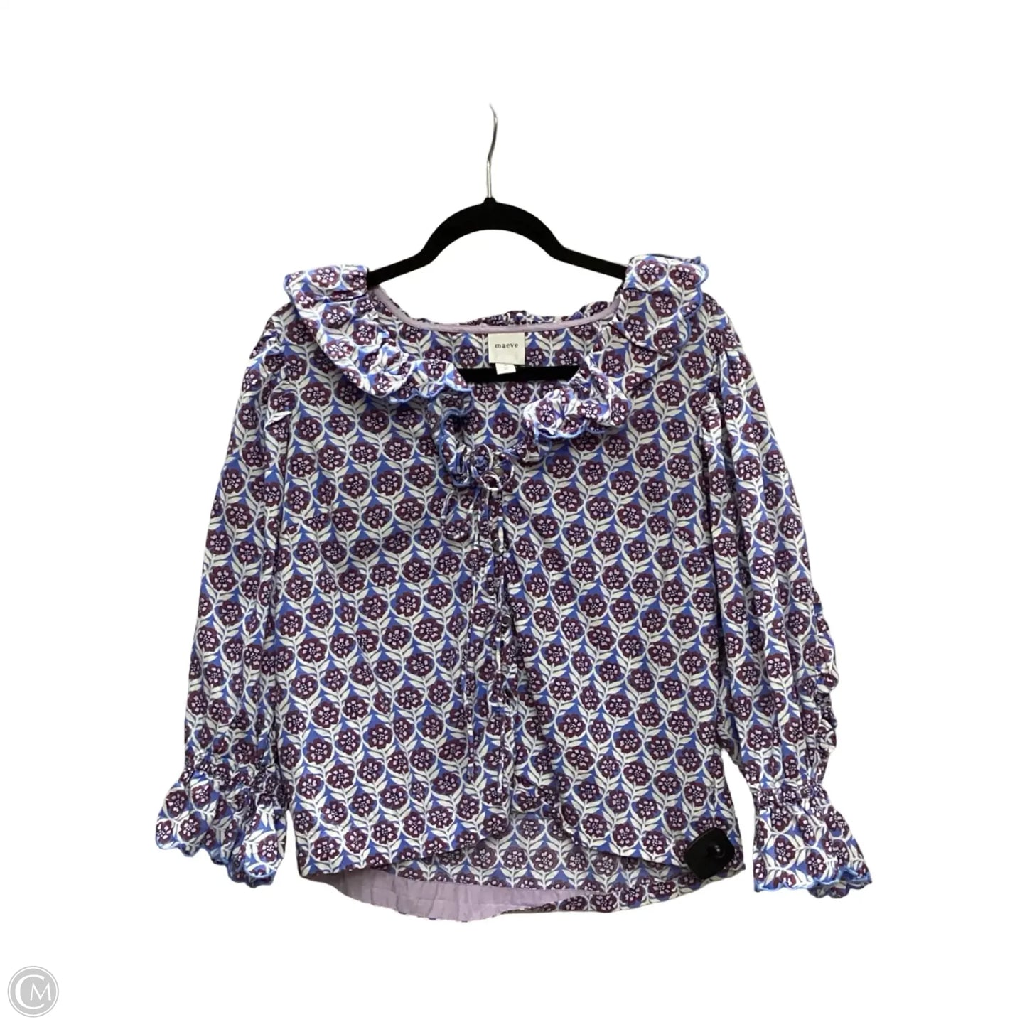 Blouse Short Sleeve By Maeve In Floral Print, Size: M