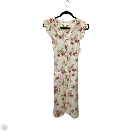 Dress Casual Midi By Monteau In Floral Print, Size: S