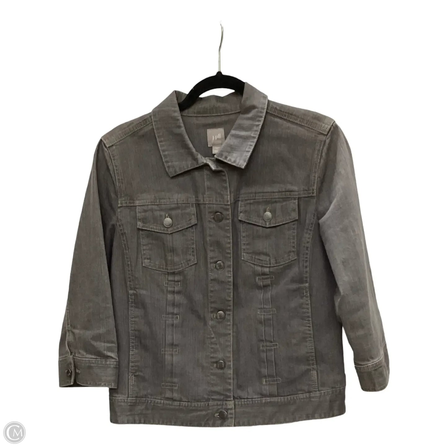 Jacket Denim By J. Jill In Grey Denim, Size: S