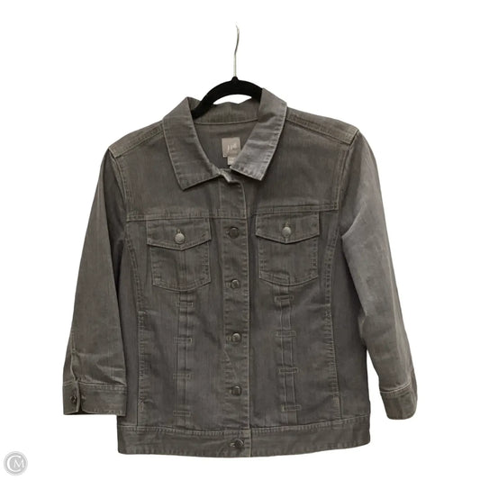 Jacket Denim By J. Jill In Grey Denim, Size: S