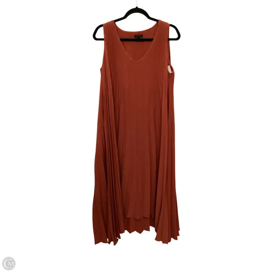 Dress Casual Midi By J. Jill In Orange, Size: M