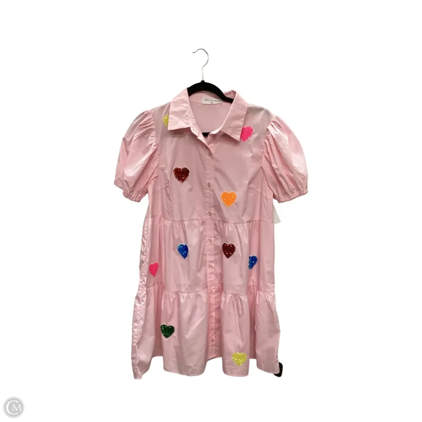 Dress Casual Short By Julianas In Pink, Size: M