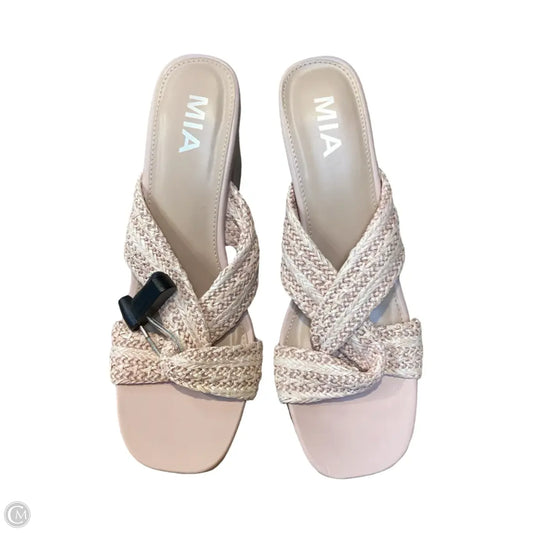 Sandals Heels Block By Mia In Pink, Size: 8