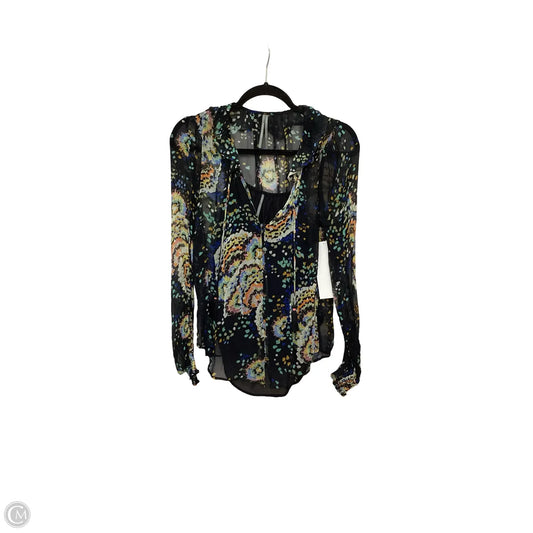 Blouse Long Sleeve By Anthropologie In Black, Size: S