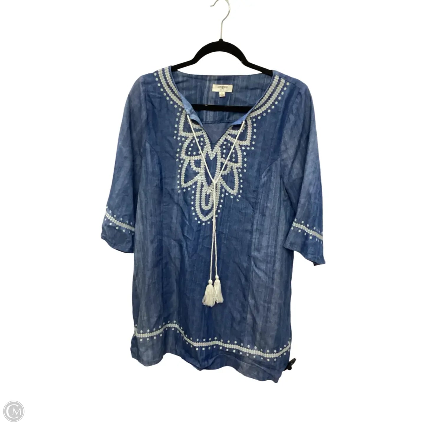 Blouse 3/4 Sleeve By Umgee In Blue, Size: S