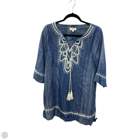 Blouse 3/4 Sleeve By Umgee In Blue, Size: S