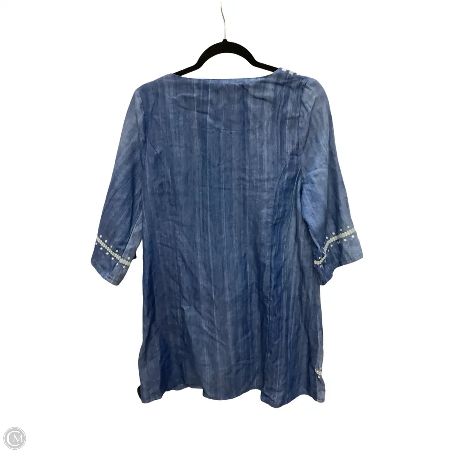 Blouse 3/4 Sleeve By Umgee In Blue, Size: S