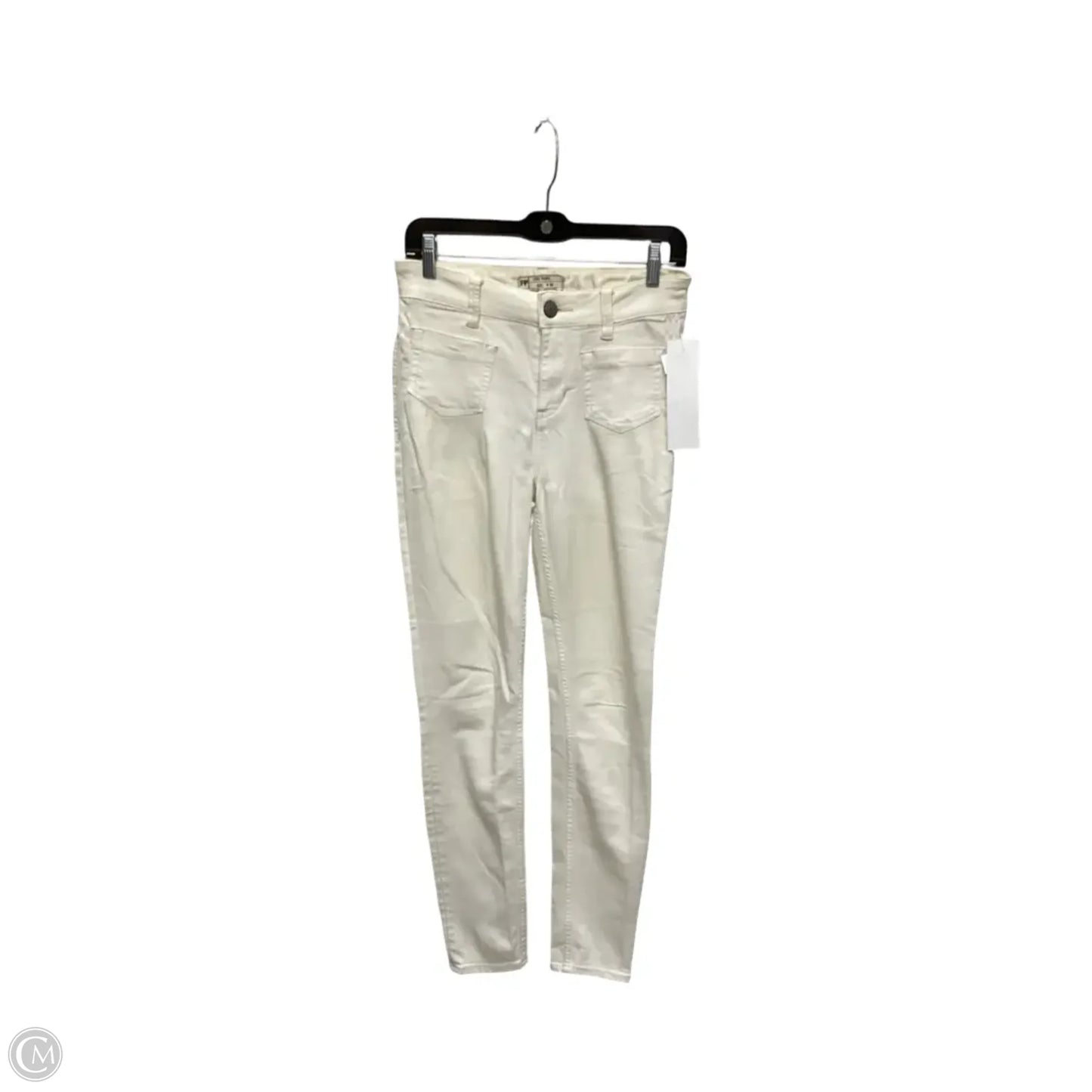 Jeans Skinny By Free People In Ivory, Size: 2