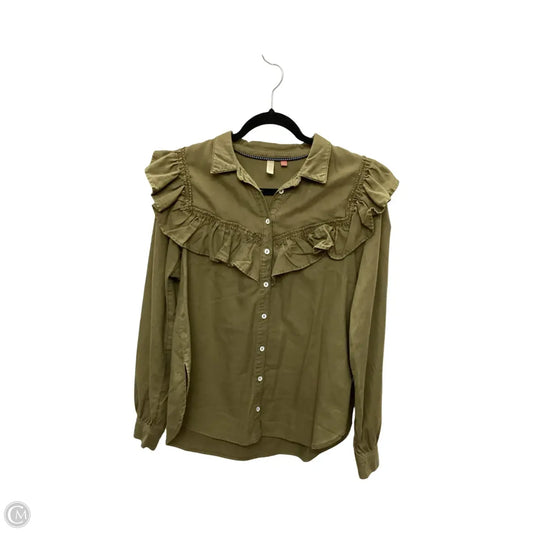 Blouse Long Sleeve By Pilcro In Green, Size: M