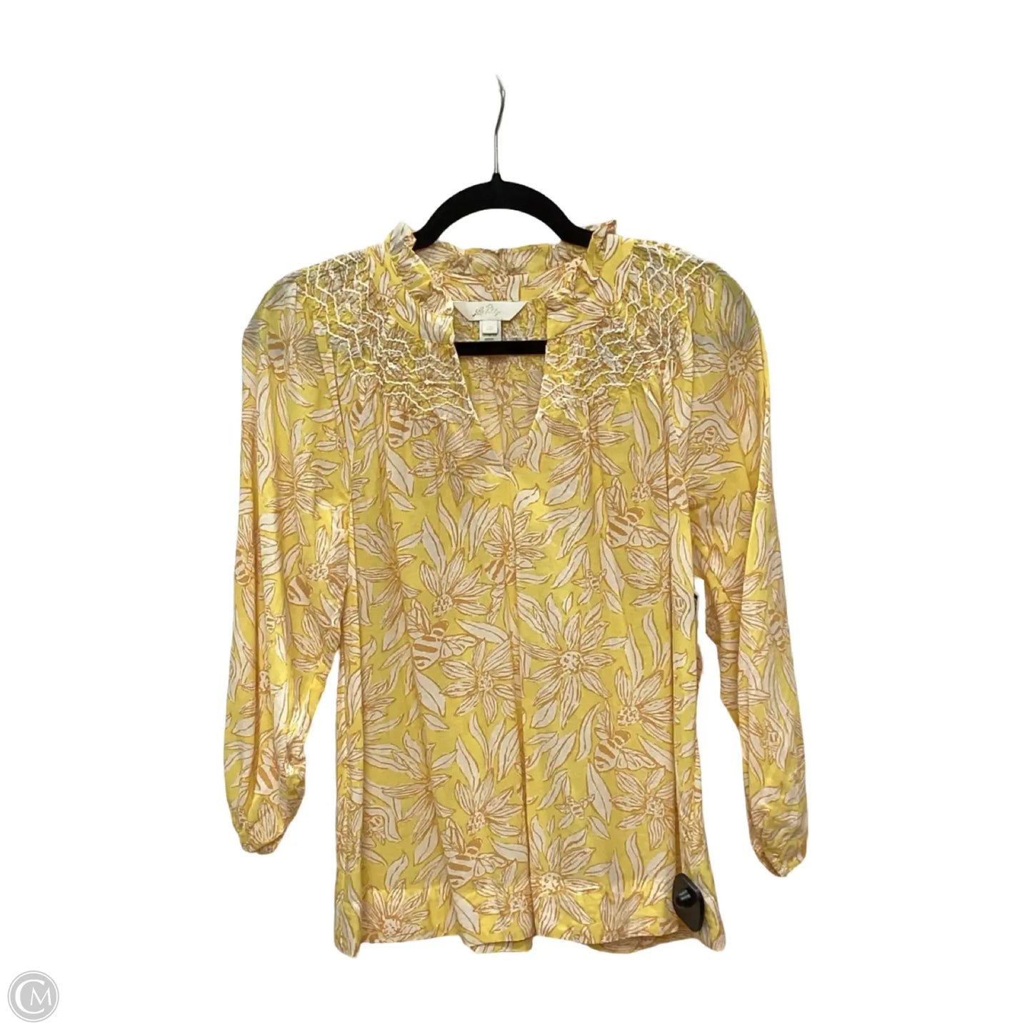 Blouse Designer By Lilly Pulitzer In Yellow, Size: Xs