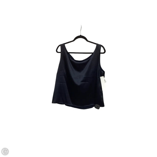 Blouse Designer By Lafayette 148 In Navy, Size: 16