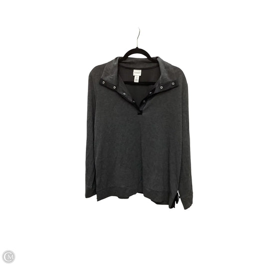 Jacket Shirt By Chicos In Grey, Size: L