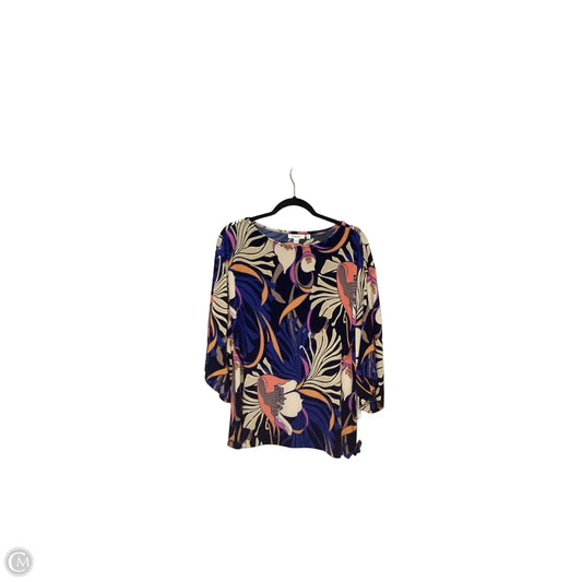 Blouse 3/4 Sleeve By Chicos In Multi-colored, Size: L