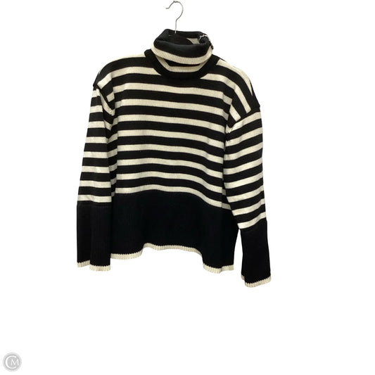 Sweater By Karen Scott In Black & White, Size: M