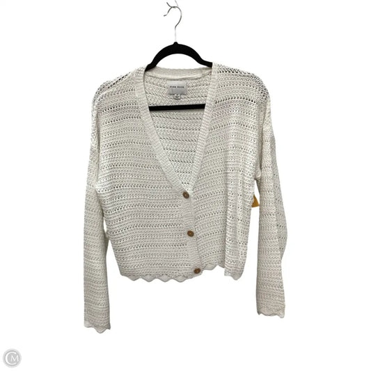 Cardigan By Pink Rose In White, Size: M
