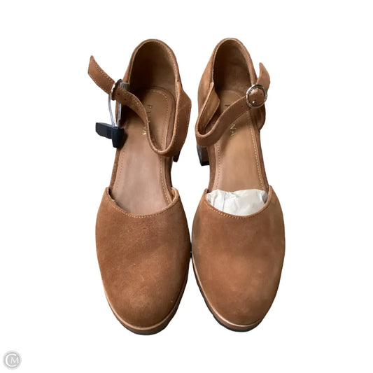 Shoes Heels Block By Clothes Mentor In Brown, Size: 9.5