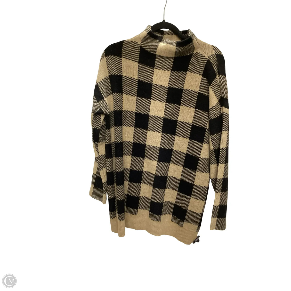 Sweater By Loft In Checkered Pattern, Size: L