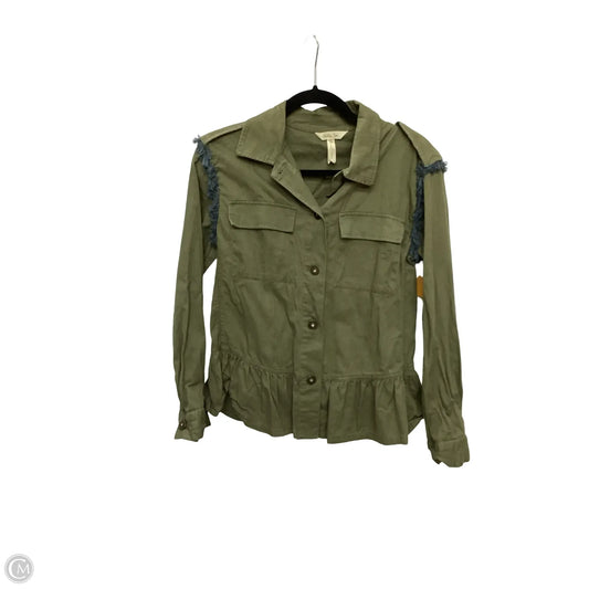 Jacket Shirt By Matilda Jane In Green, Size: Xs