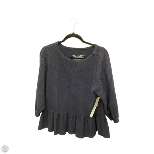 Blouse Long Sleeve By Maeve In Blue, Size: Xs