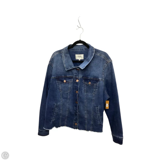 Jacket Denim By Angels In Blue Denim, Size: 3x