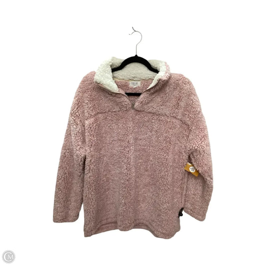 Jacket Faux Fur & Sherpa By Peach Love Cream California In Pink, Size: L