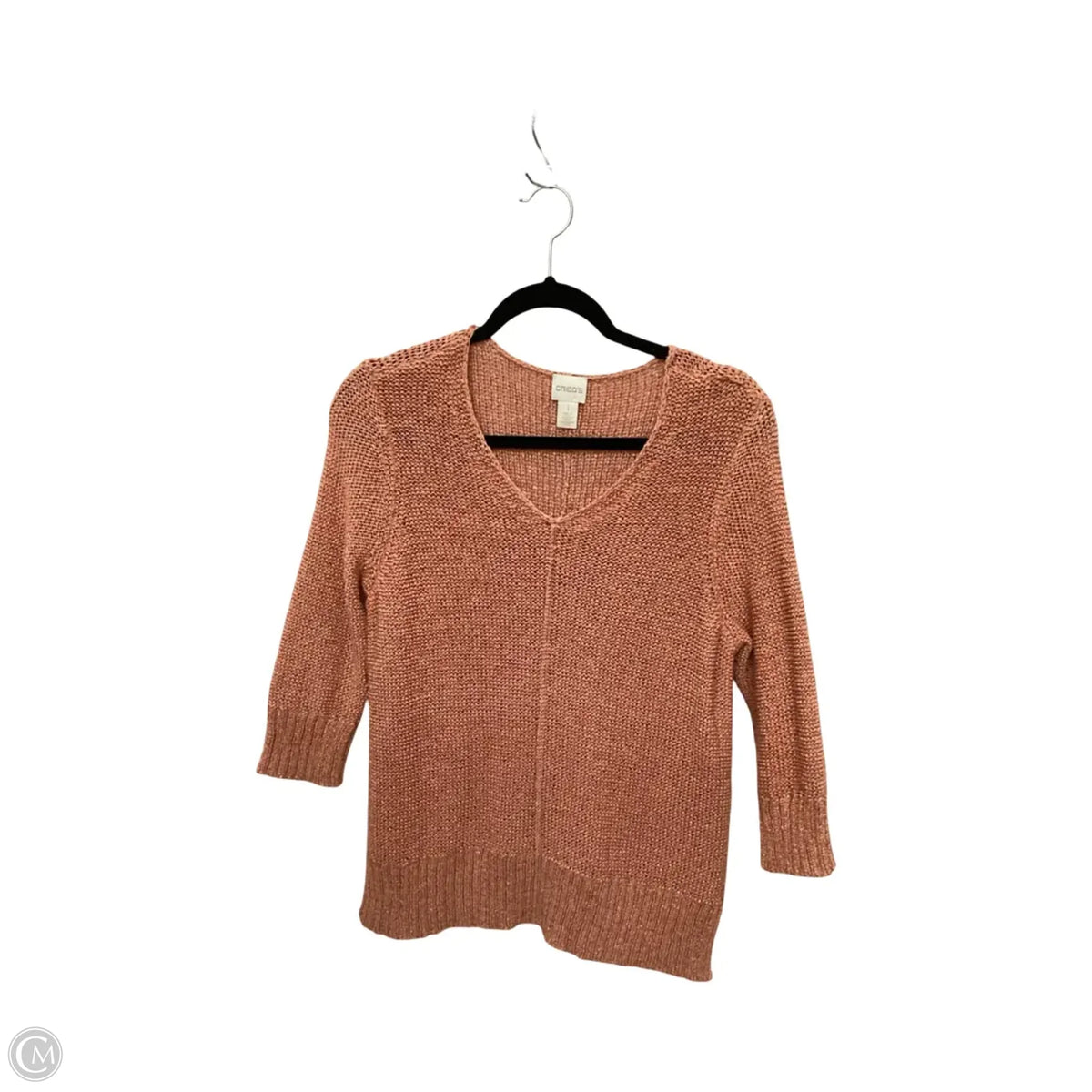Sweater By Chicos In Orange, Size: M
