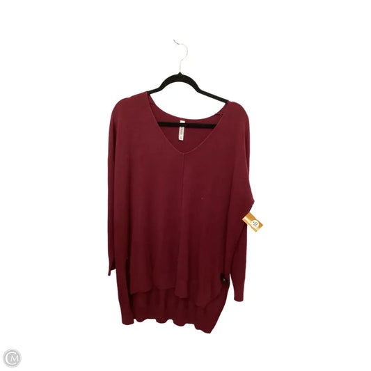 Sweater By Zenana In Red, Size: S