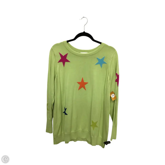 Sweater By Belle By Kim Gravel In Green, Size: 1x