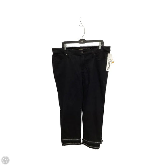 Jeans Straight By Chicos In Black, Size: Xl