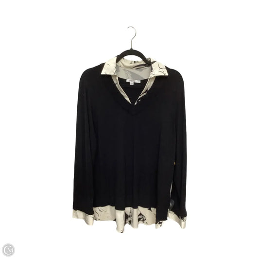 Blouse Long Sleeve By Chicos In Black, Size: Xl