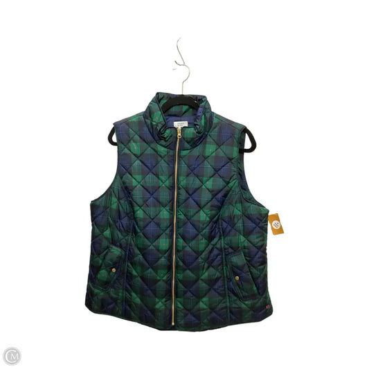 Vest Puffer & Quilted By Crown And Ivy In Plaid Pattern, Size: 2x