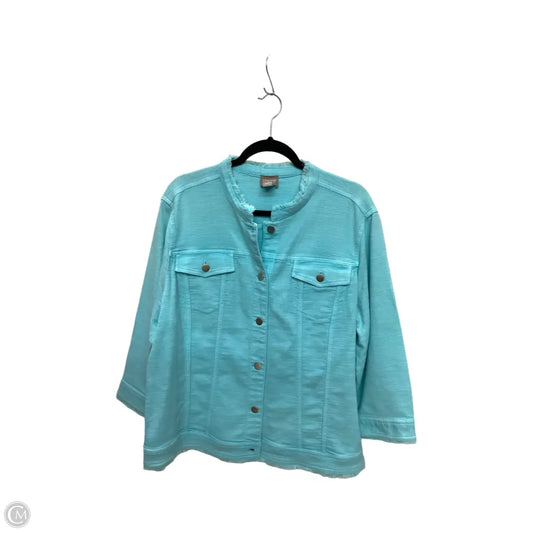 Jacket Other By Chicos In Blue, Size: Xl