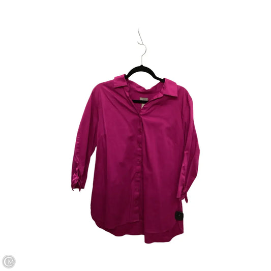Blouse Long Sleeve By Chicos In Purple, Size: Xl