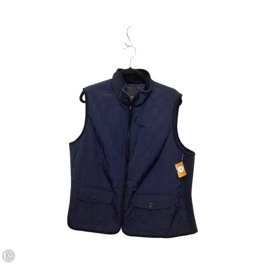 Vest Puffer & Quilted By Talbots In Navy, Size: 2x