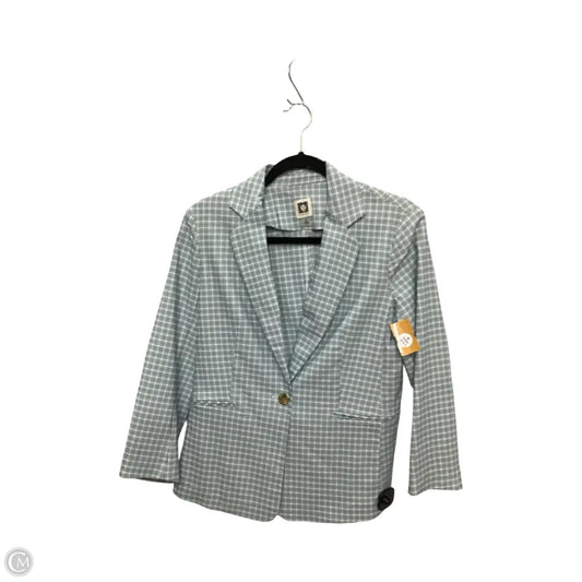 Blazer By Anne Klein In Plaid Pattern, Size: S